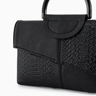 Allurbag Women's Black Textured Flap Shoulder Bag