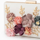 Allurbag Women's Ivory Floral Box Clutch Bag