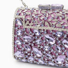 Allurbag Women's Pink Crystal Box Clutch Bag