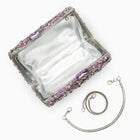 Allurbag Women's Pink Crystal Box Clutch Bag
