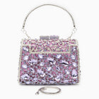 Allurbag Women's Pink Crystal Box Clutch Bag