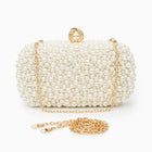 Allurbag Women's White Pearl Clutch Bag
